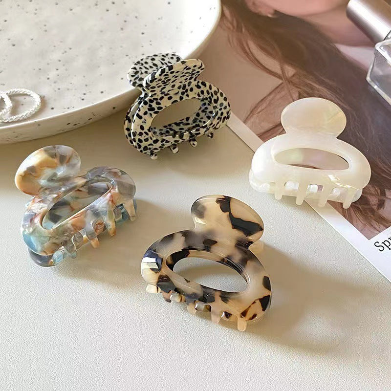 French acetic acid hairpin retro hollow tortoiseshell hair claw