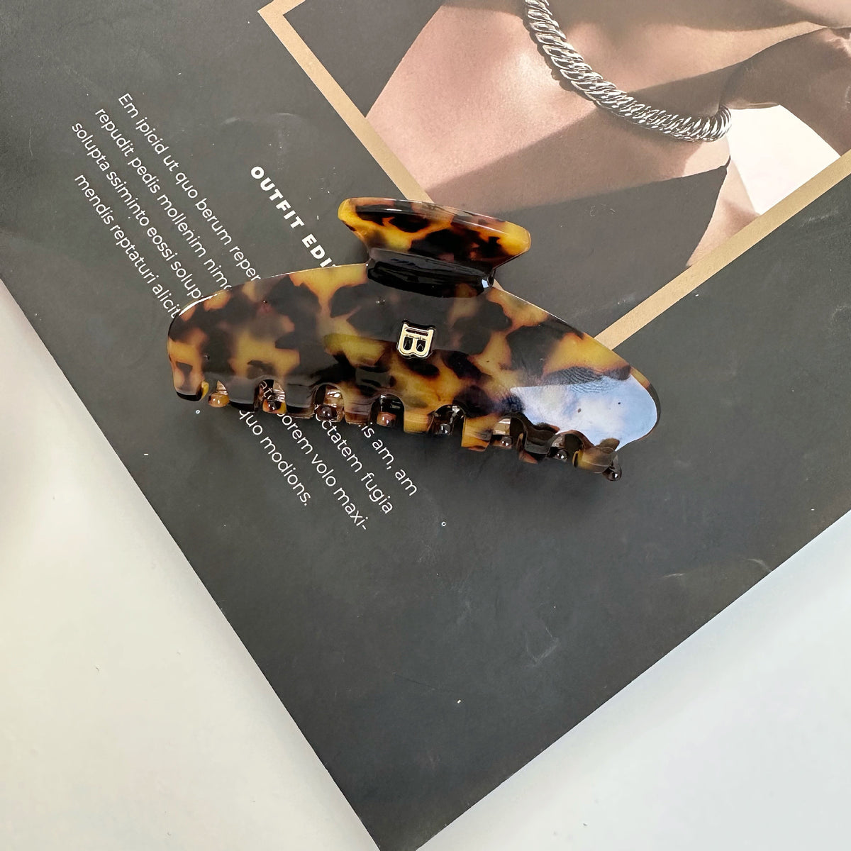 Letter B hair claw