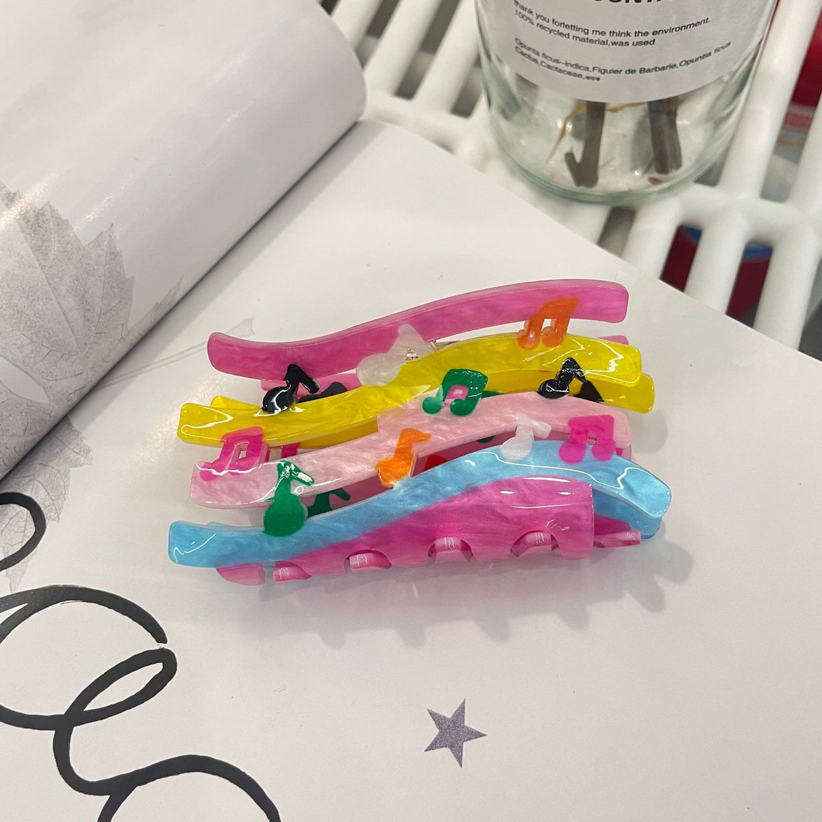 dopamine hair clip angel wing shark hair claw