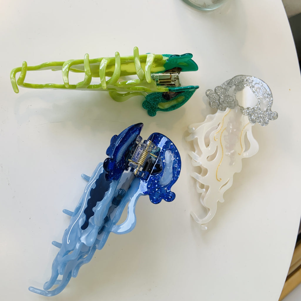 ocean jellyfish hair claw