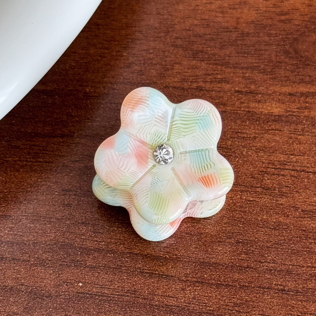 Mini Broken Diamond Flower Hair Claw