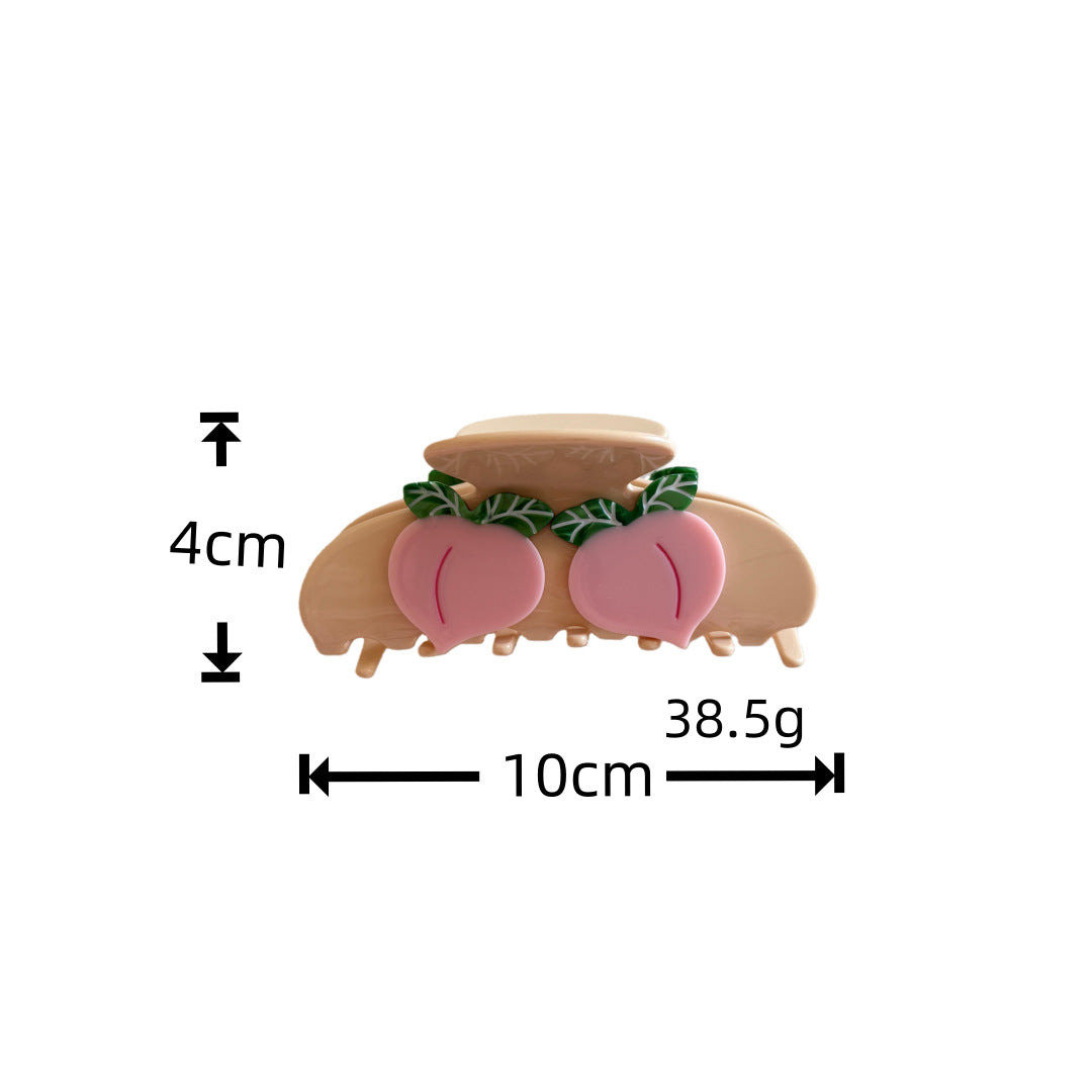 strawberry fruit hair claw