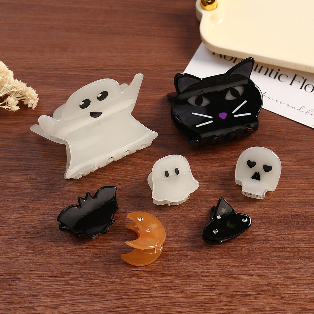 Halloween luminous ghost bat black cat hair claw
