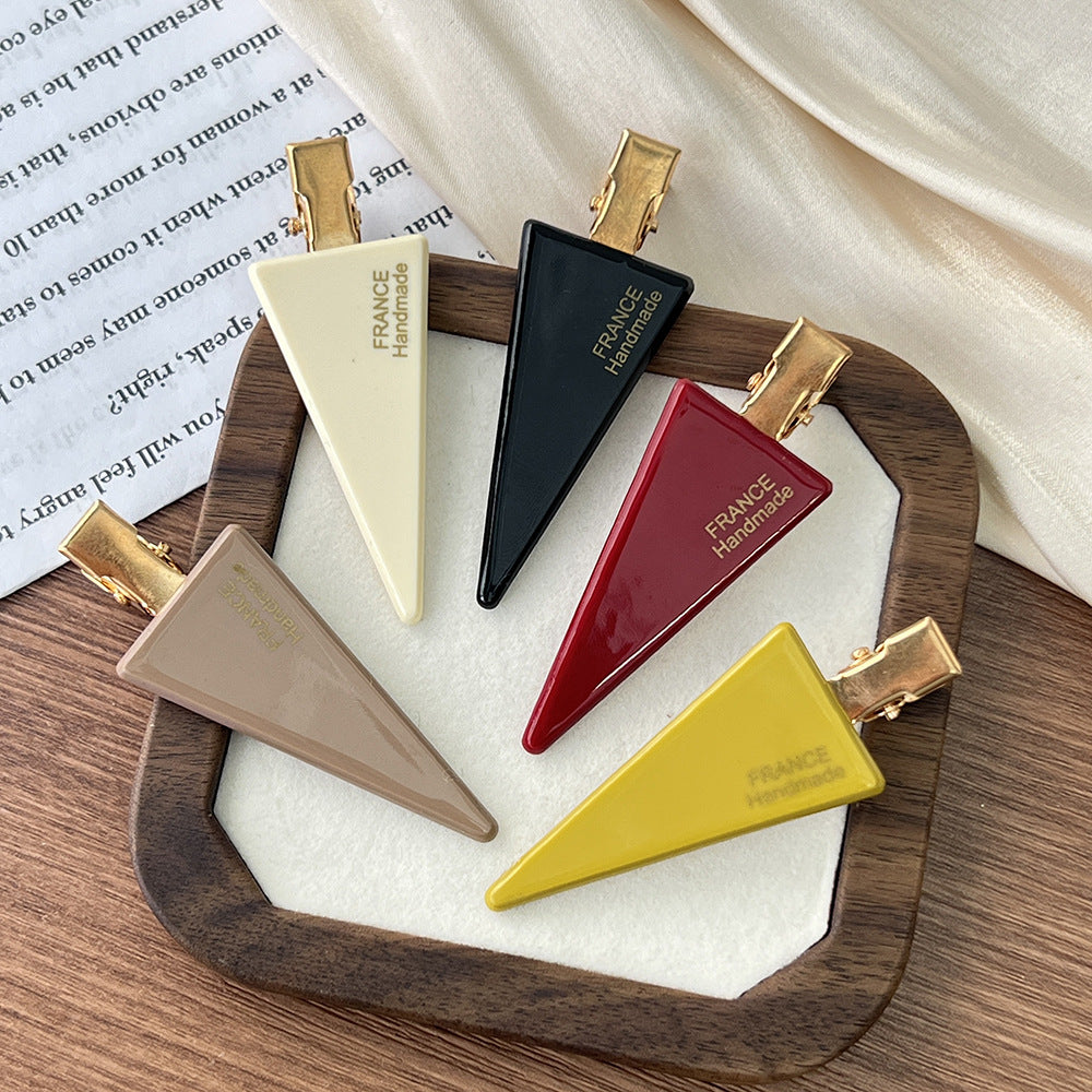 Triangle Acetic Acid Hairpin Traceless Duckbill Clip Broken Hair Clip