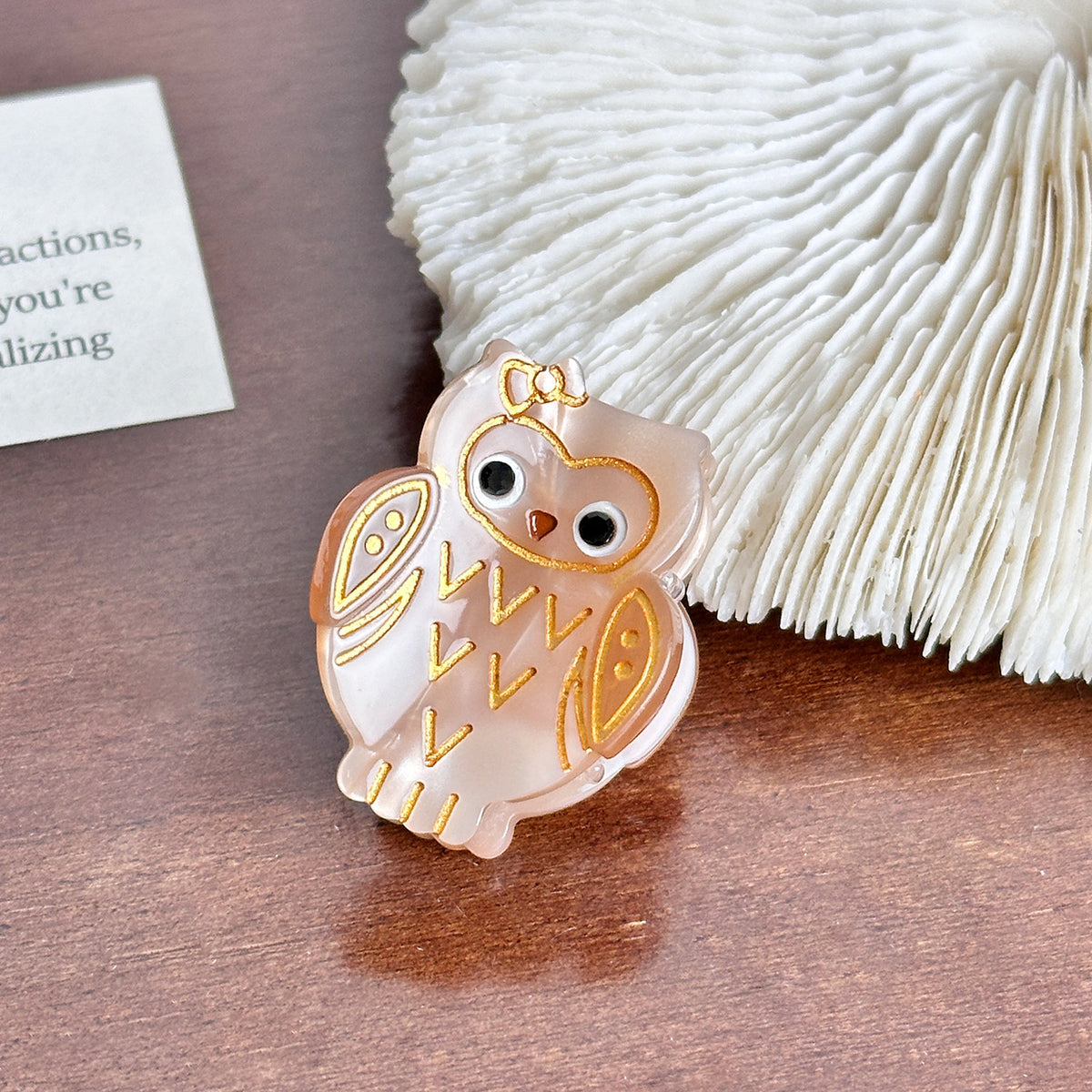 mini owl hair claw