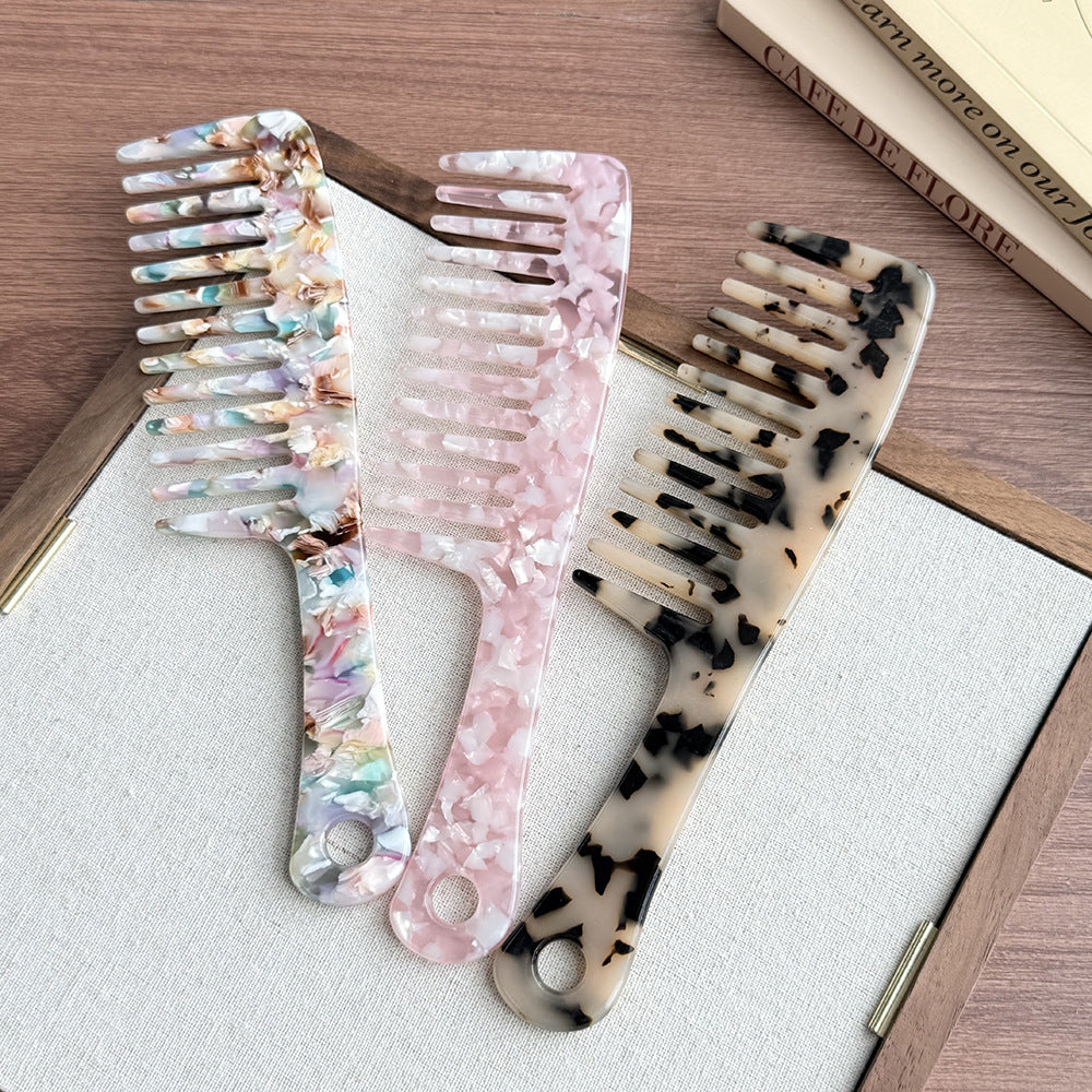 Light luxury acetic acid shell pattern hair comb
