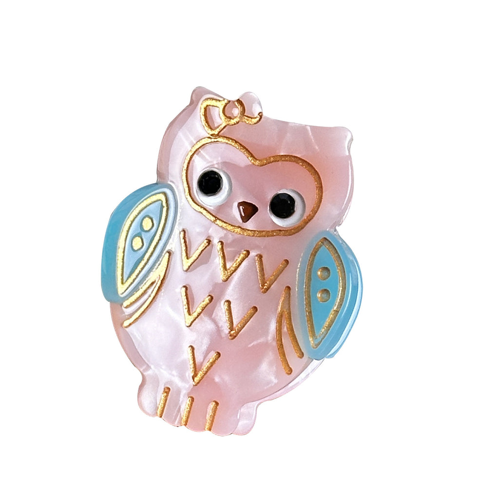 mini owl hair claw