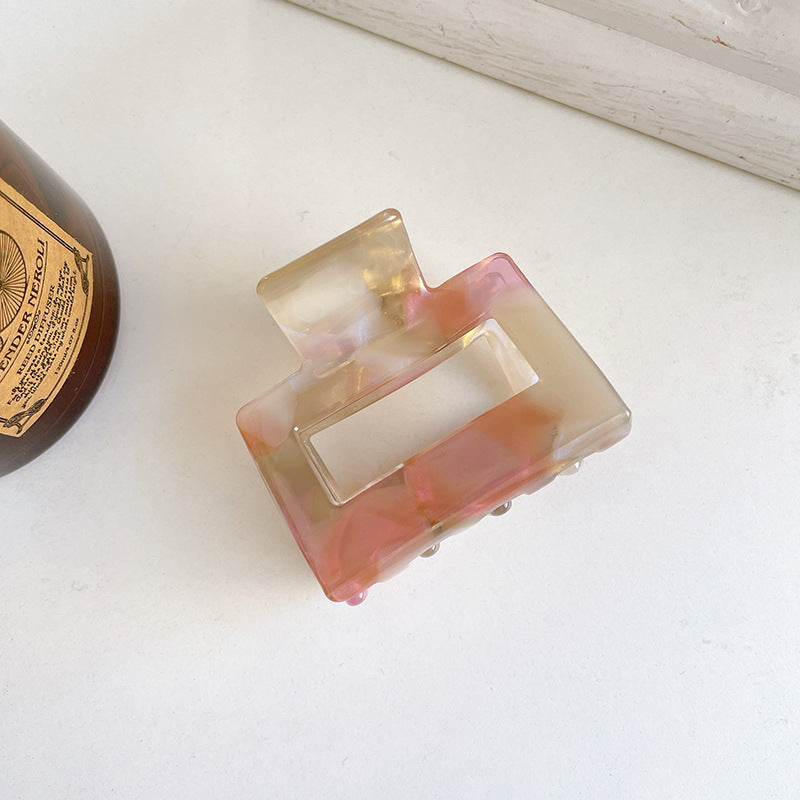 Small square hair claw