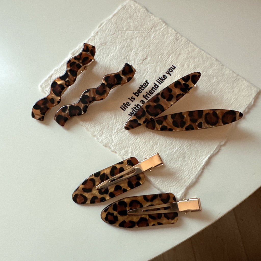 Leopard-print Hair Clip