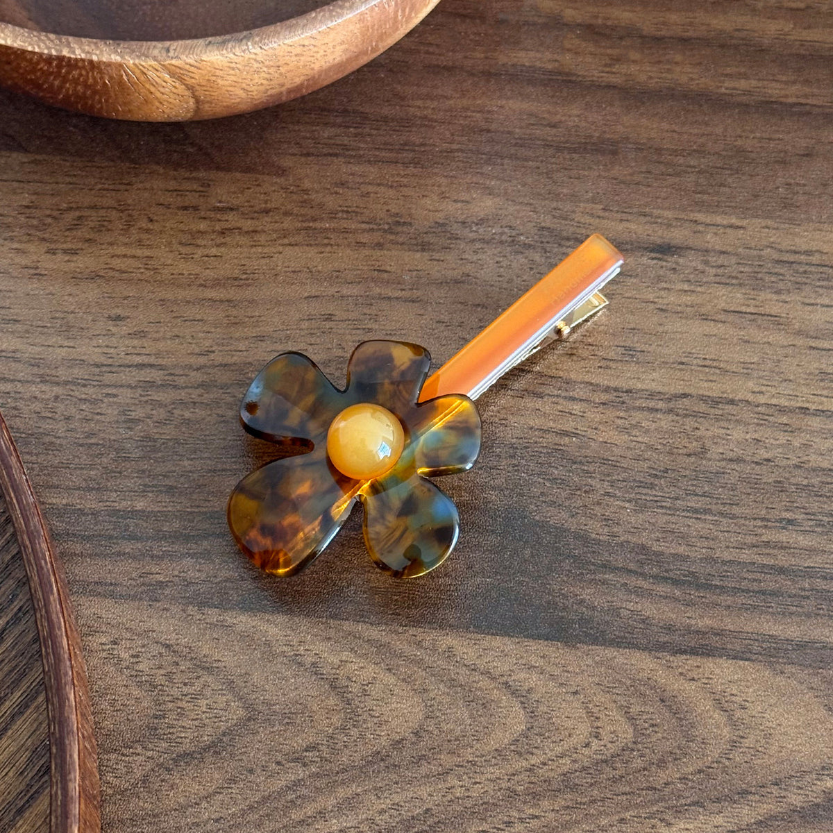 flower hairpin bangs side clip