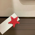 polka dot five-pointed star hair claw