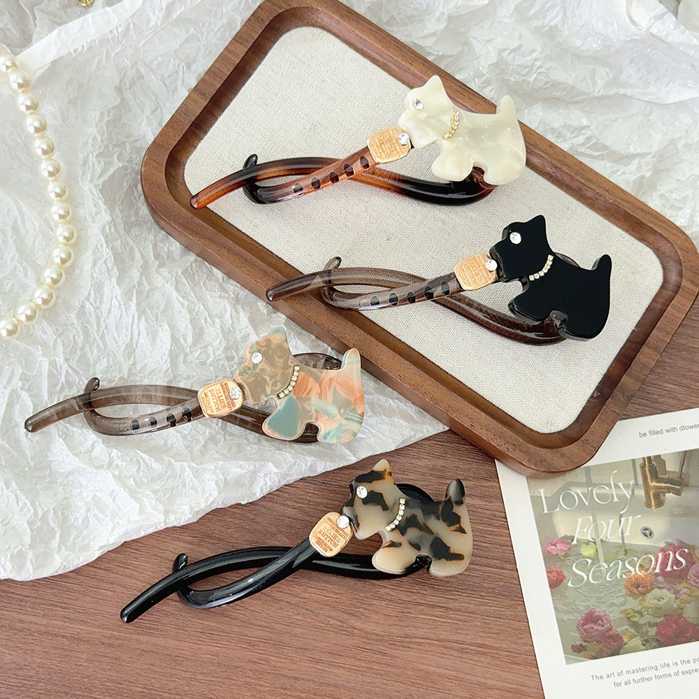 puppy one-word clip twist clip bangs clip side clip advanced sense back head hair clip