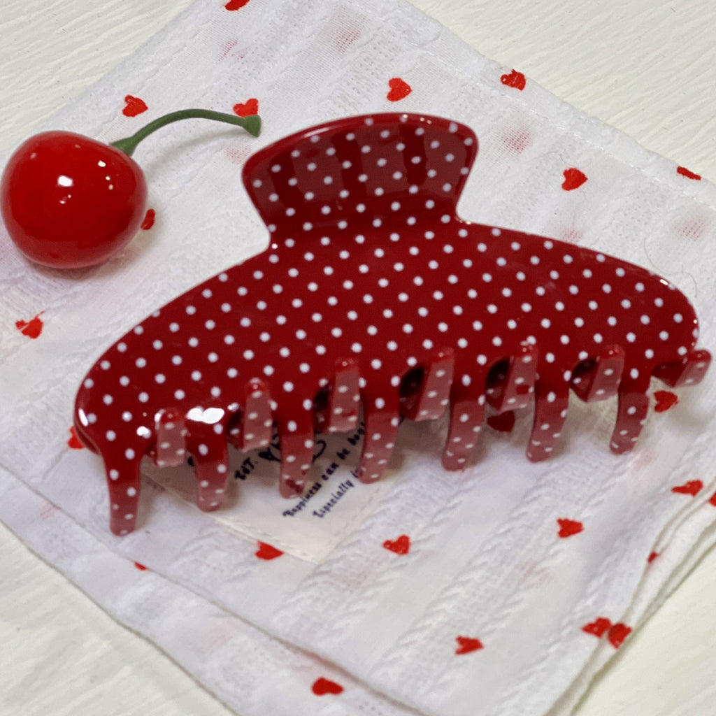 Polka Dot Hair Claw
