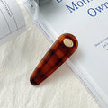 Water Droplet Metal Badge Hair Clip