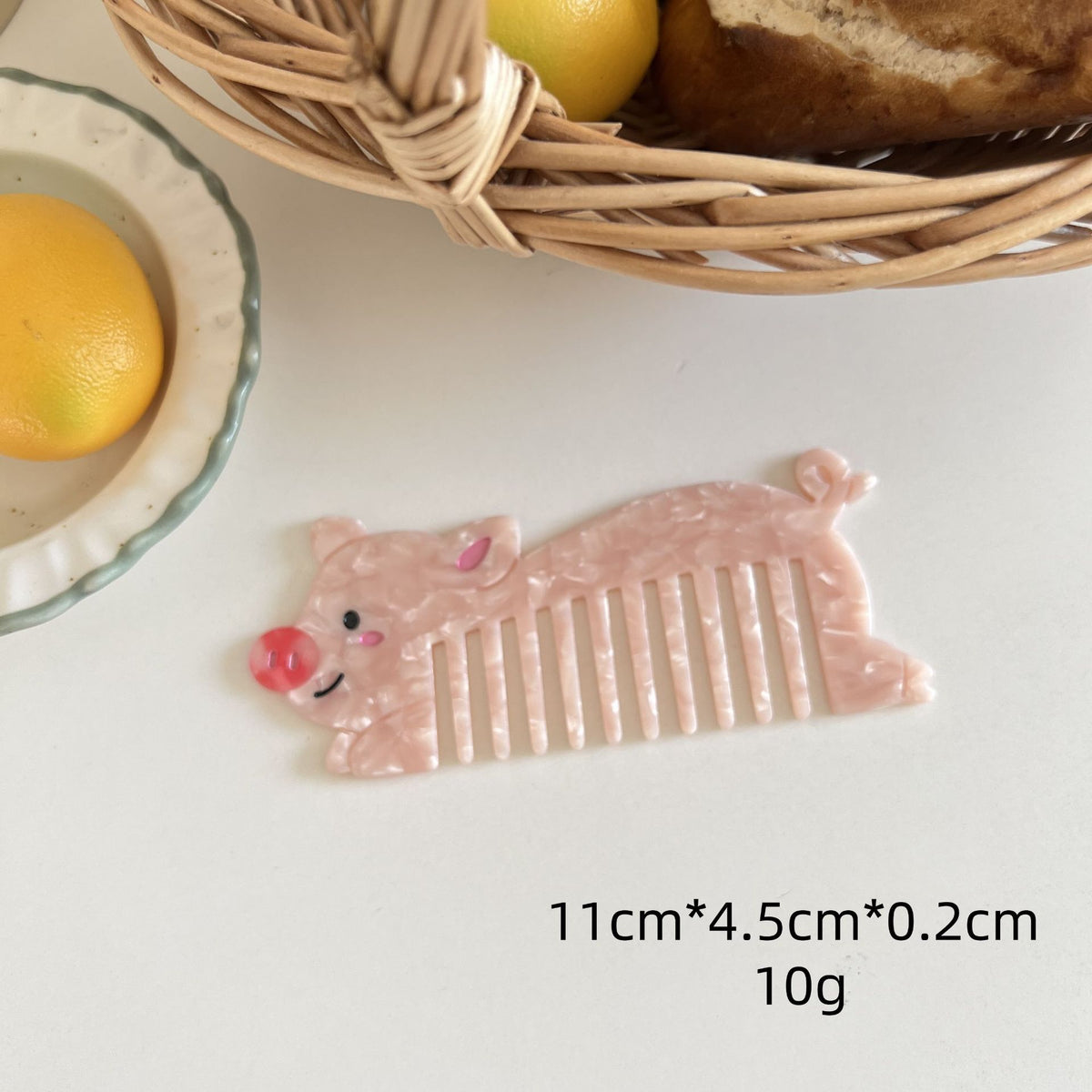 fruit hair comb fun ice cream burger acetic acid comb cute color matching female hair comb