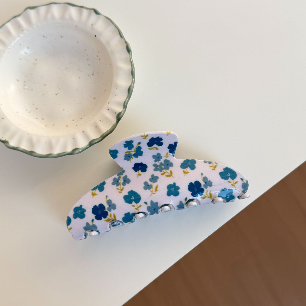 Early spring new printed tulip grab clip floral hairpin bangs clip premium acetic acid hairpin ponytail shark clip