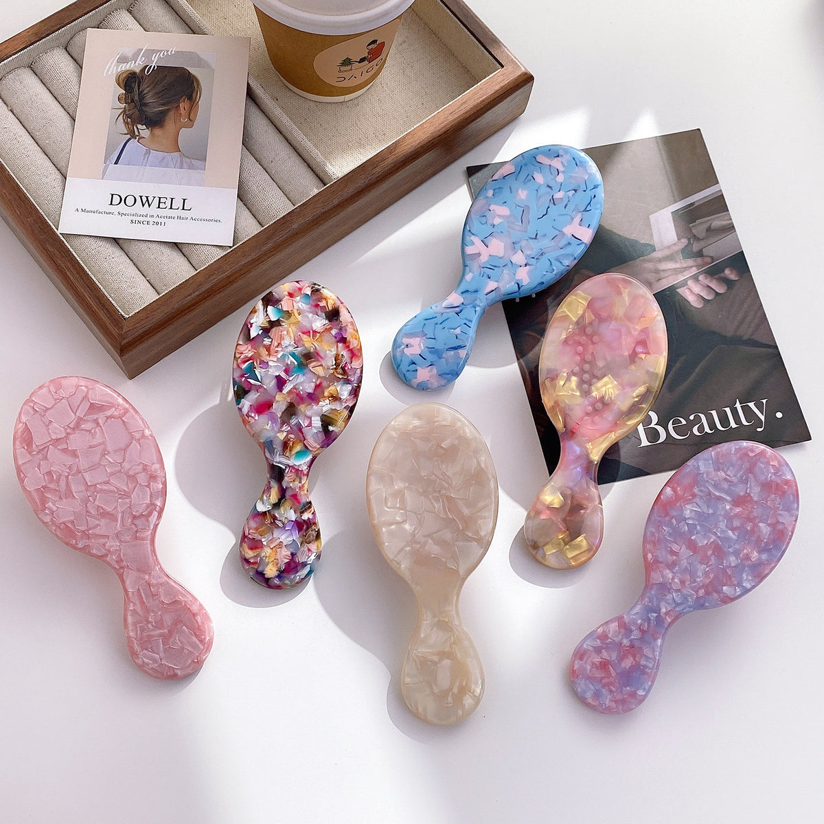 Small Floral Air Cushion Comb Hair Claw