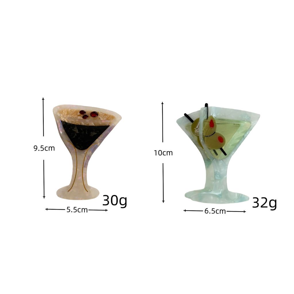 Small Fresh Cocktail Grab Clip Summer Beach Olive Lemon Large Hairpin Back of Head Shark Clip Hairpin Hair Accessories
