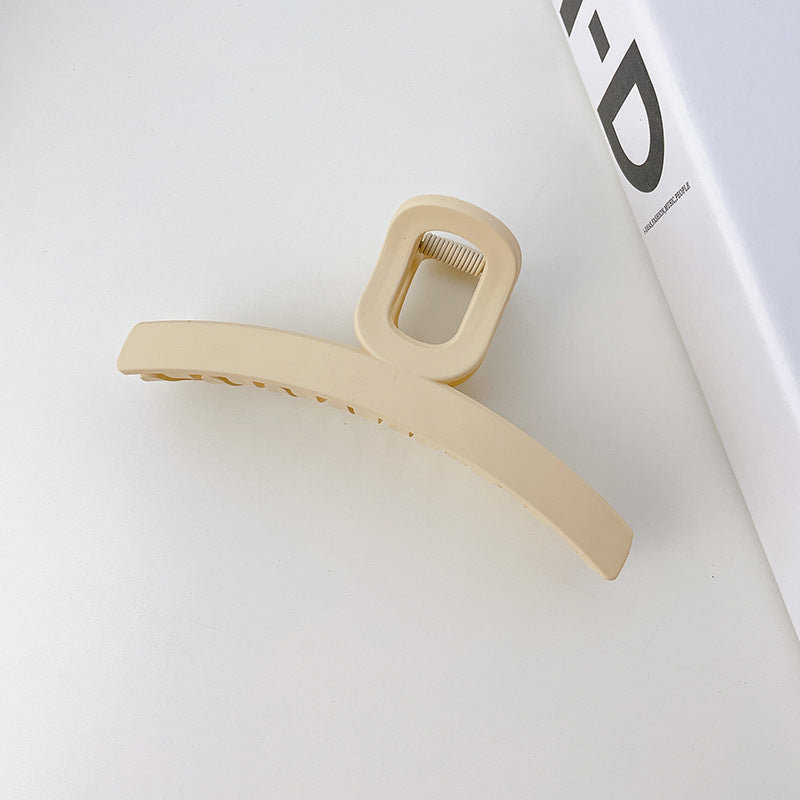 autumn and winter new hair claw resin material solid color clip back head plate hairpin dating