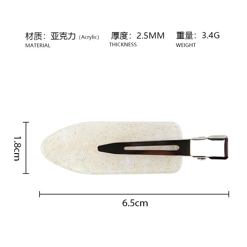 Summer explosion color seamless clip ins wind sweet and cute hairpin side duck bill clip acrylic bangs hairpin