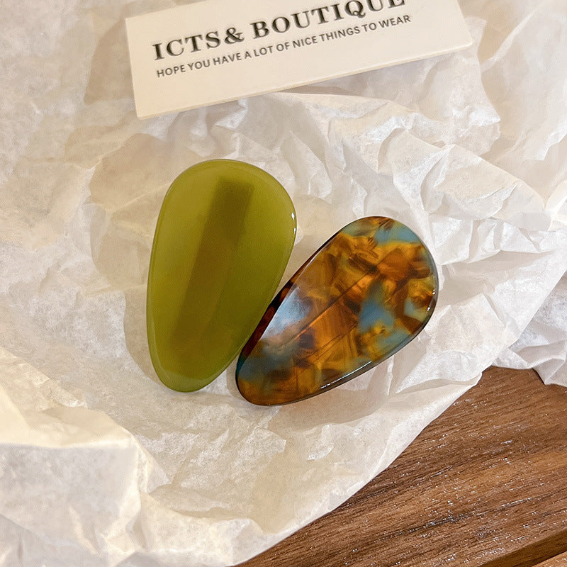 2pcs Teardrop-shaped Hair Clip