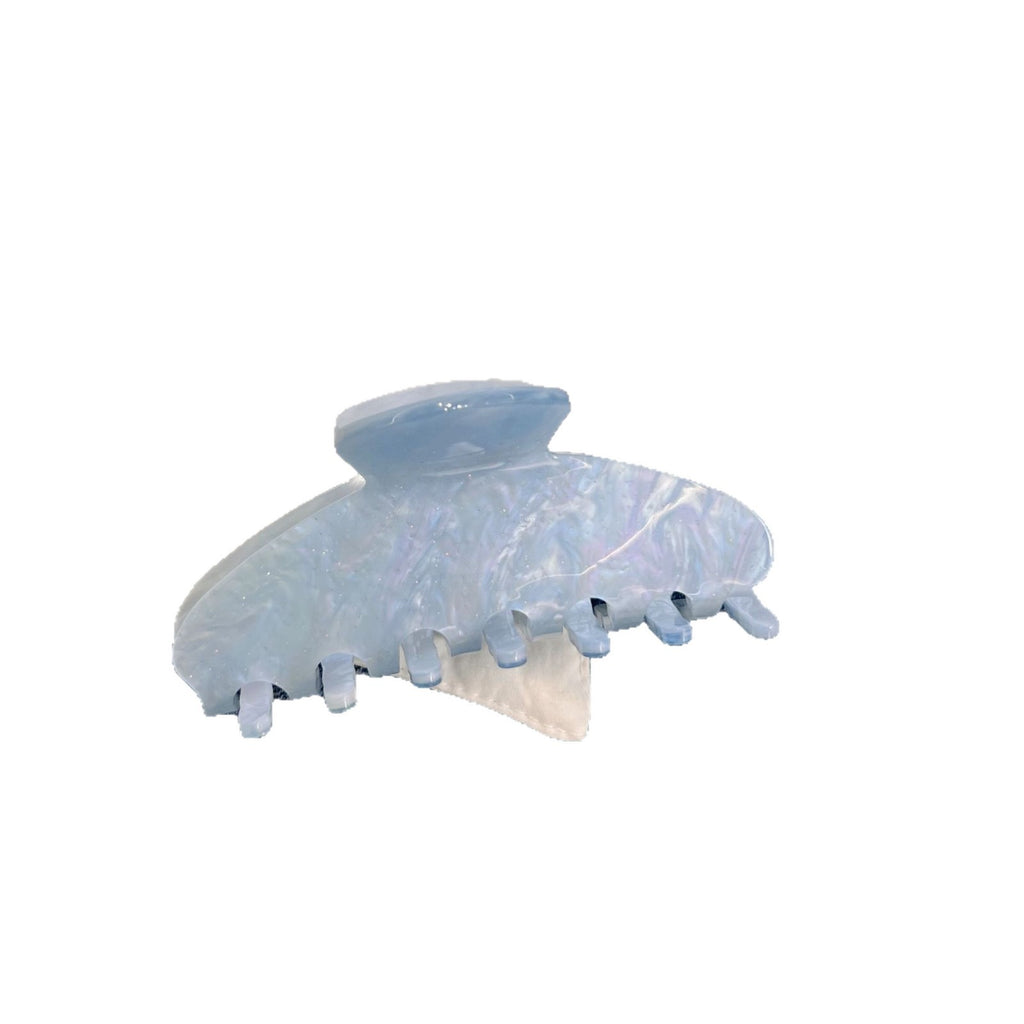 shiny solid color smudge hair claw