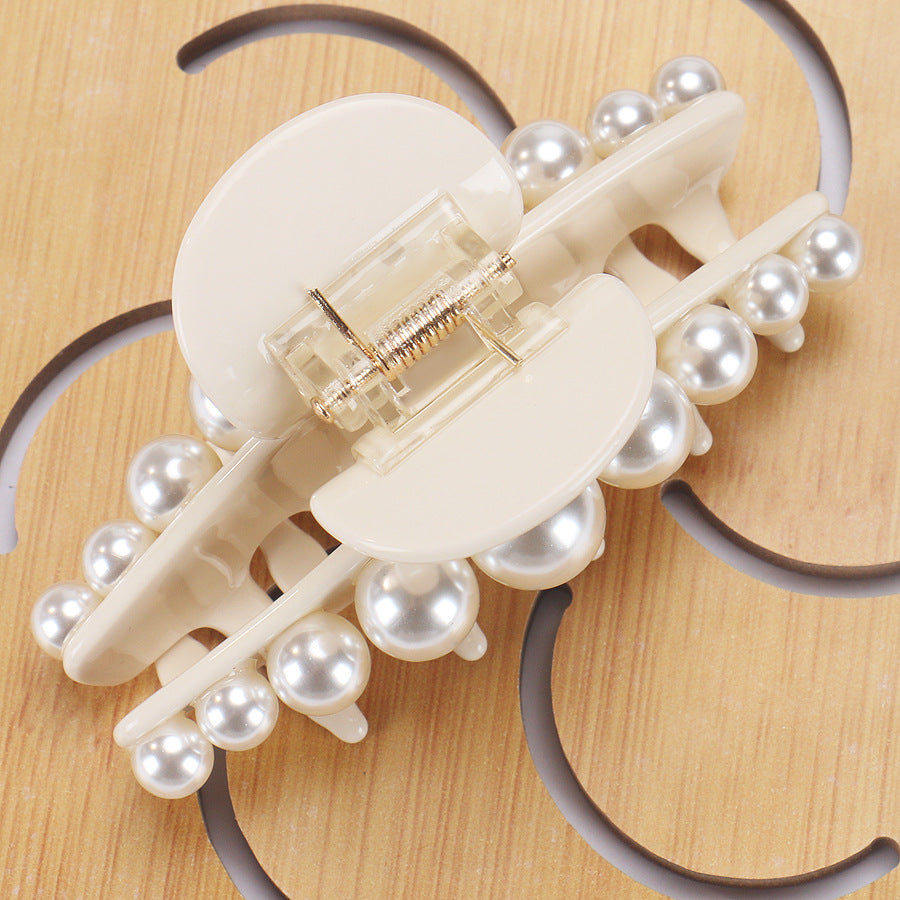 Alexander has the same hair grab, classic Yuehua series back head grab clip acetic acid, high-quality pearl shark clip