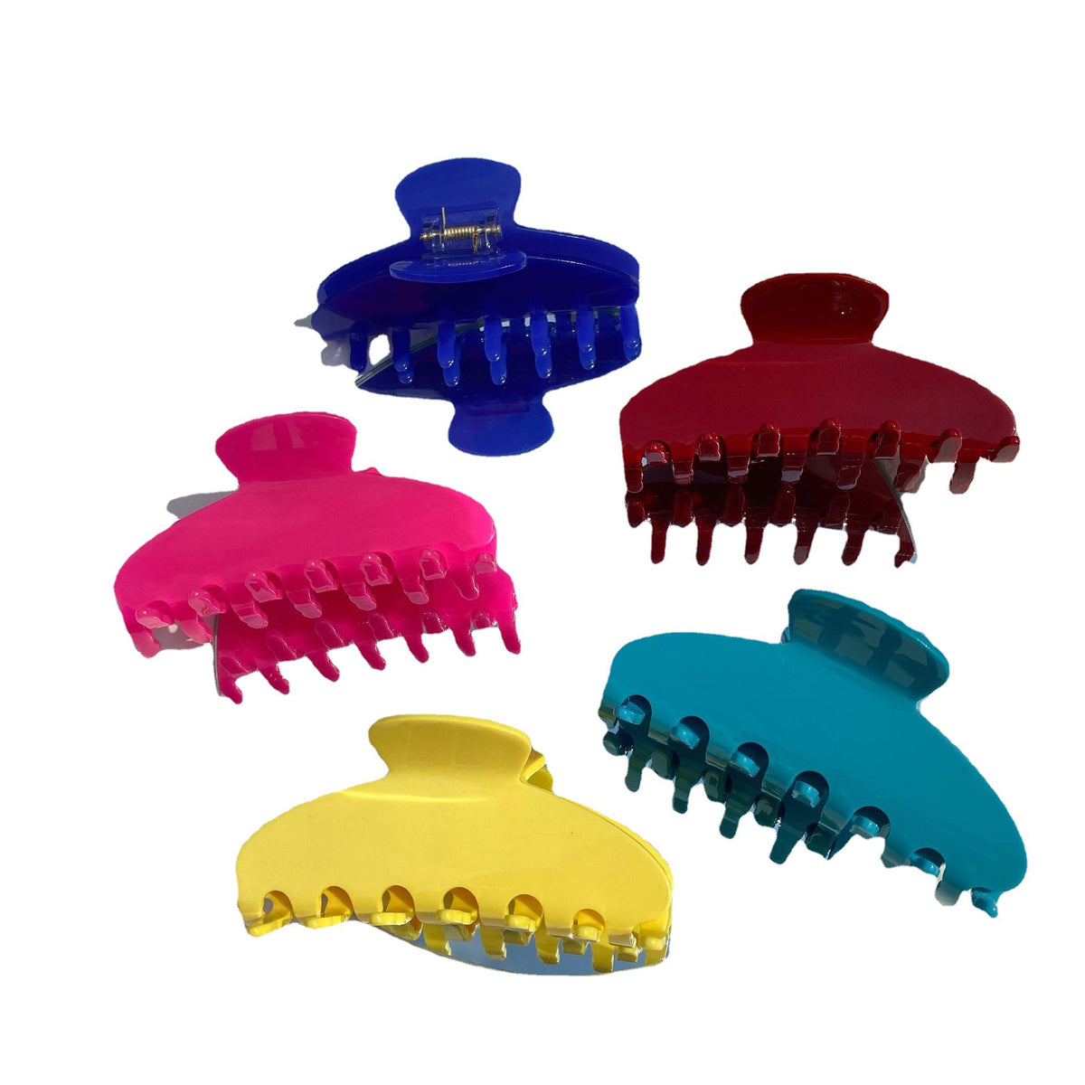 y2k pure color hair claw