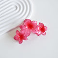 matte flower grab hair claw