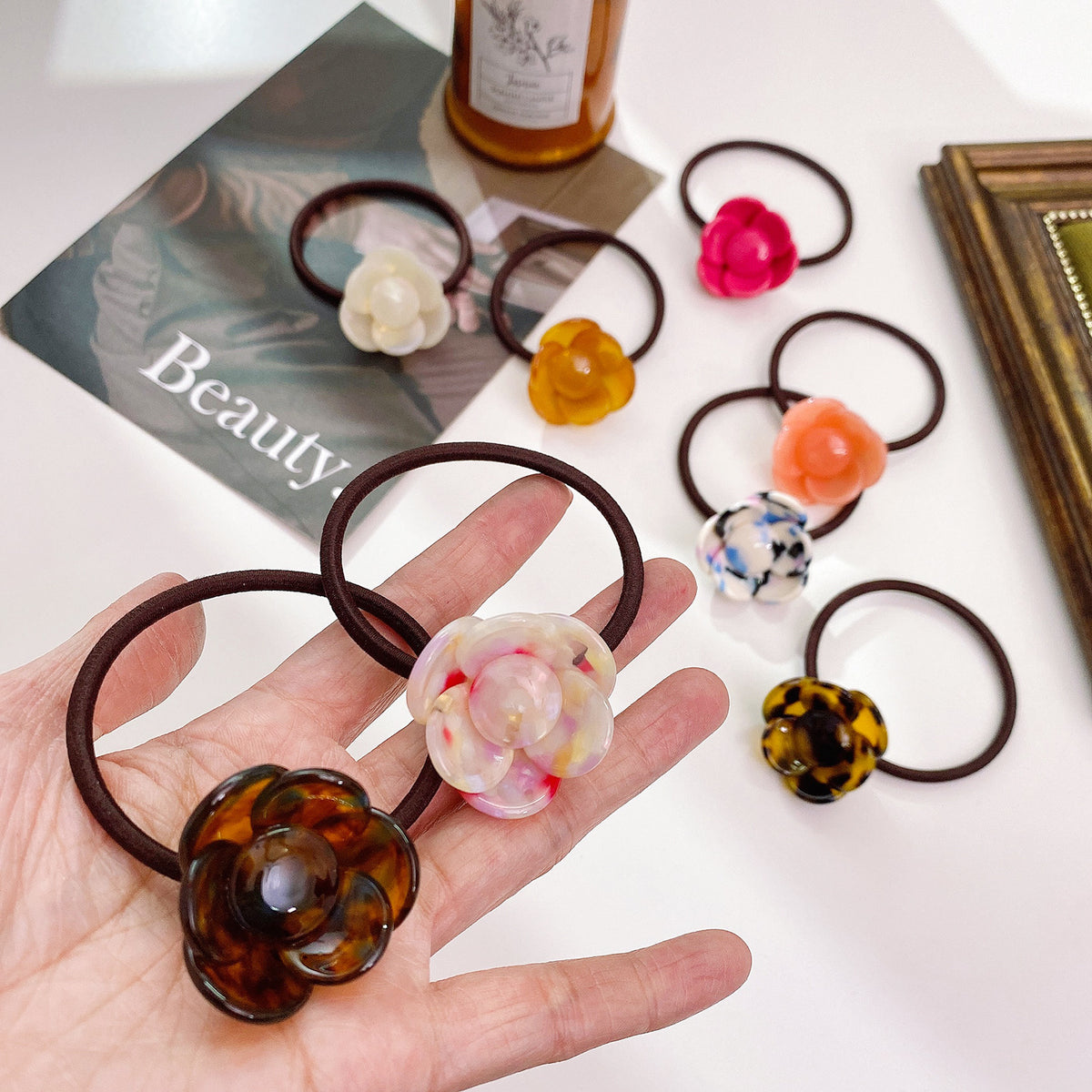 Three-dimensional Camellia hair clip