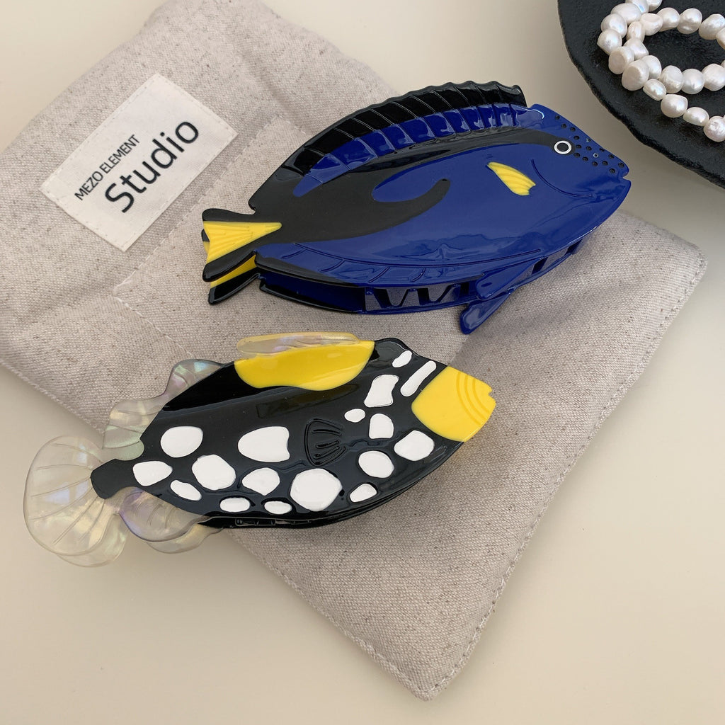 Ocean Dolly blue hanging fish Hair Claw