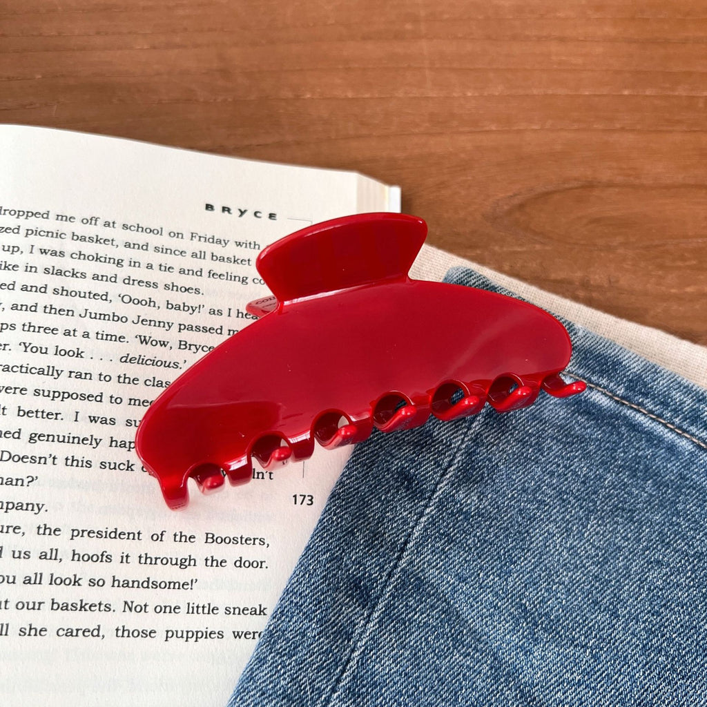 Solid color large hair claw