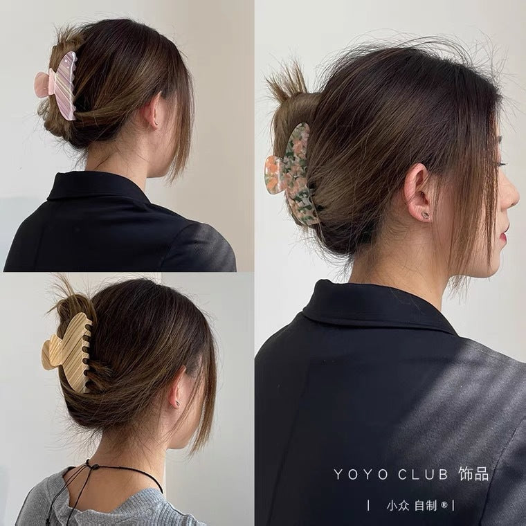 checkerboard acetic acid hairpin hair claw