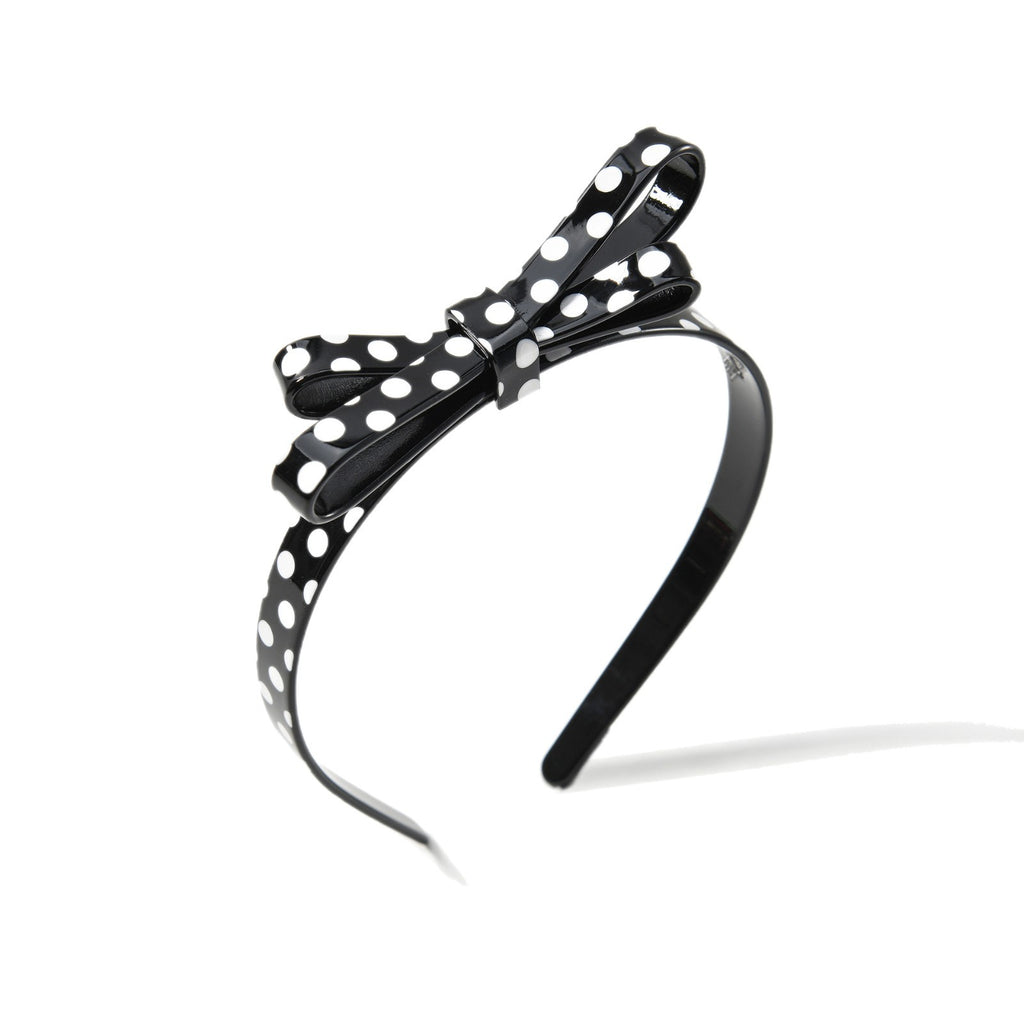 polka dot bow headband