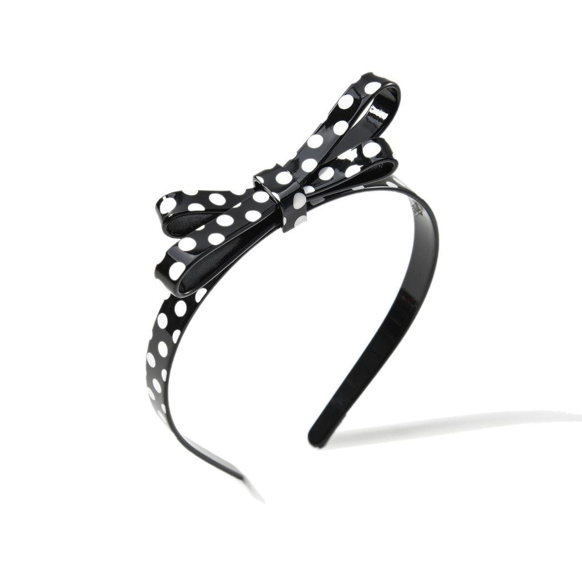polka dot bow headband