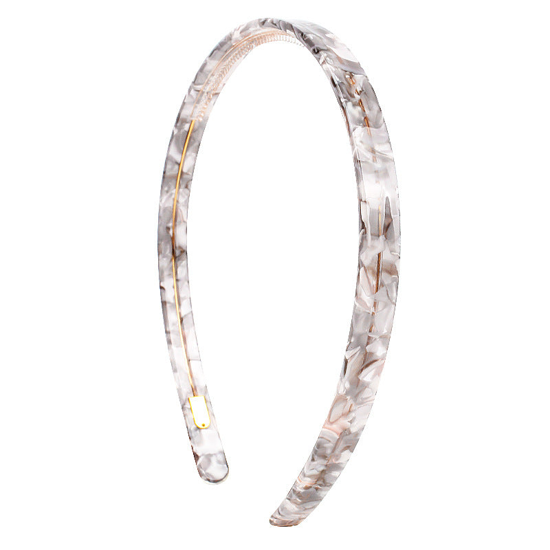 Cross-border simple 1cm narrow acetic acid headband headgear, Alexander hair hole high-end face wash headband