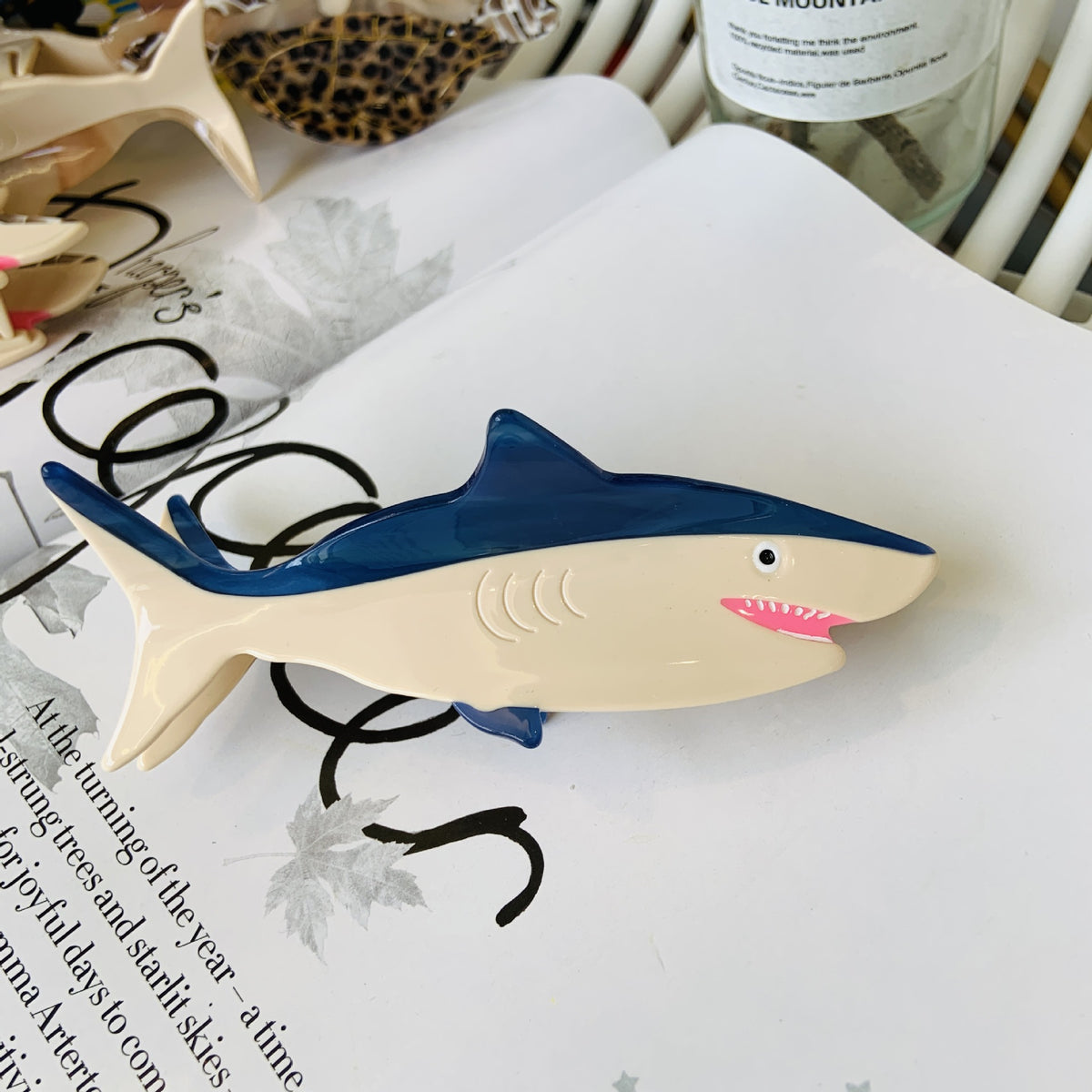 ocean series hair claw clips - unique animal designs (penguin, shark)