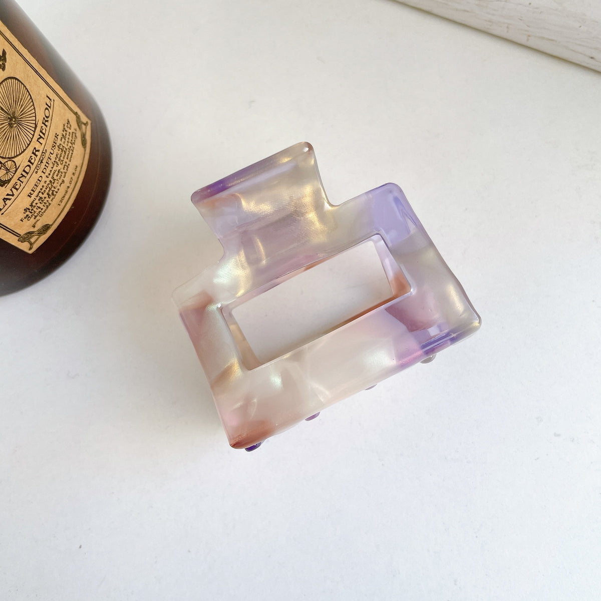 Small square hair claw