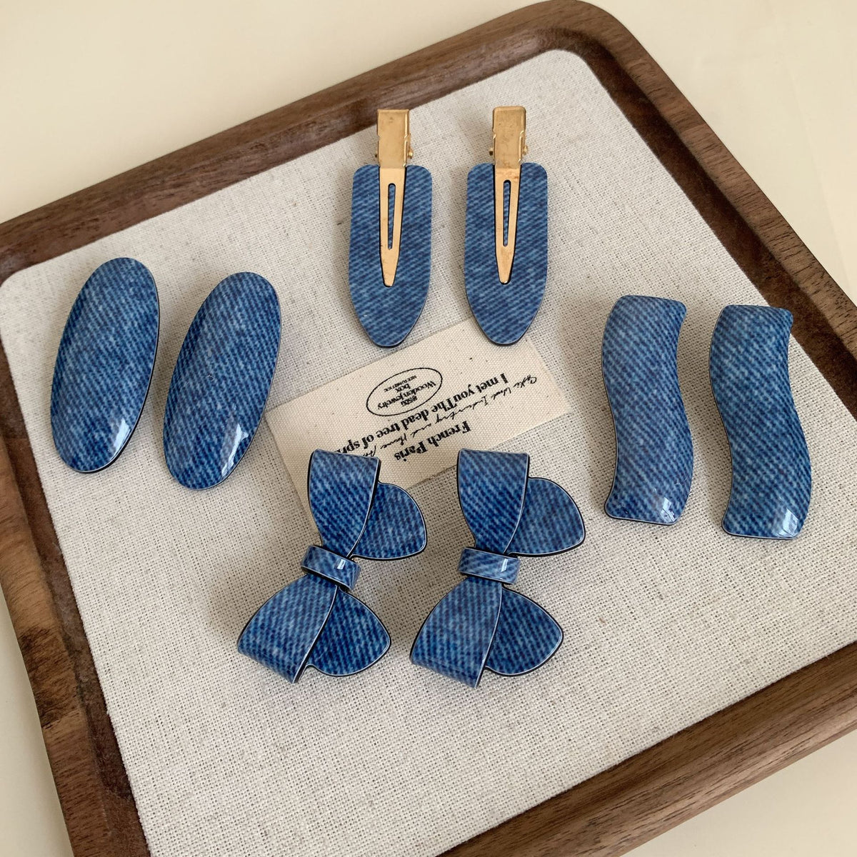 Denim Hair Claw