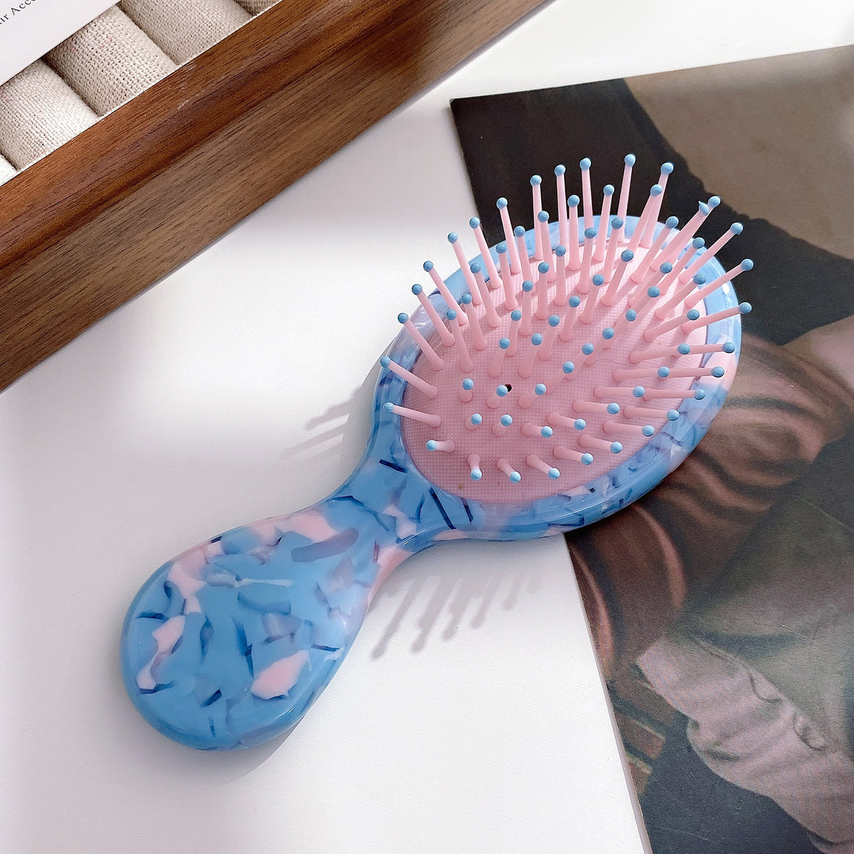 Small Floral Air Cushion Comb Hair Claw