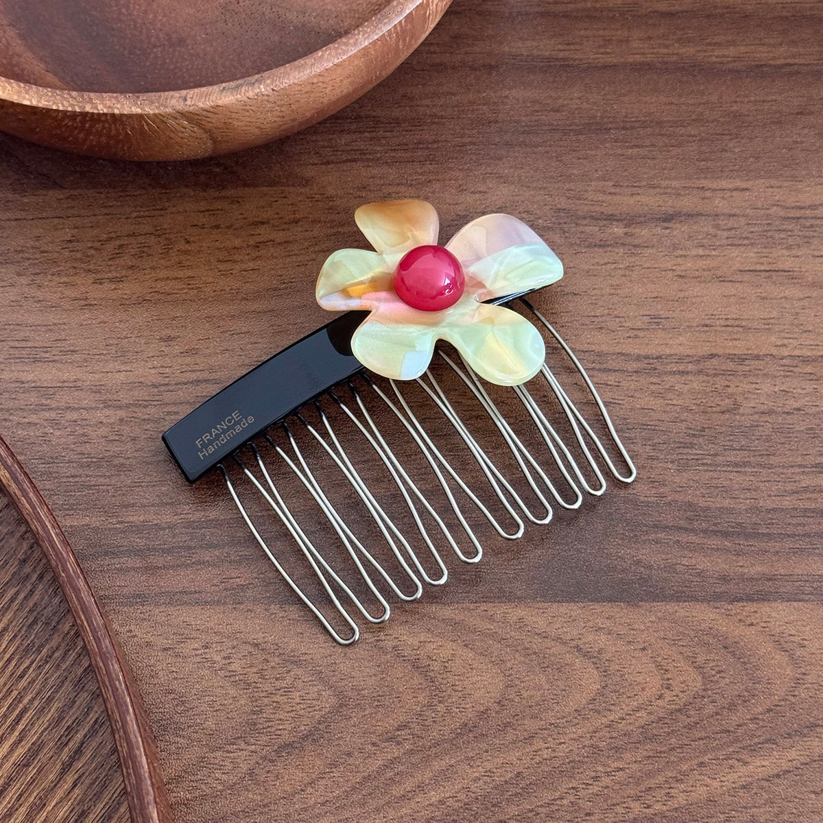 flower hairpin bangs side clip