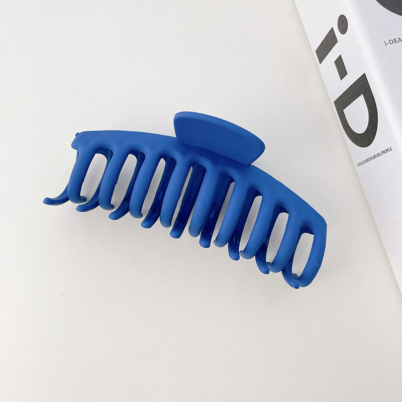 autumn and winter new hair claw resin material solid color clip back head plate hairpin dating
