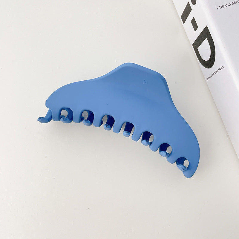 autumn and winter new hair claw resin material solid color clip back head plate hairpin dating