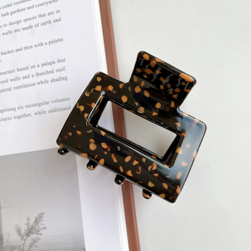 Small square hair claw