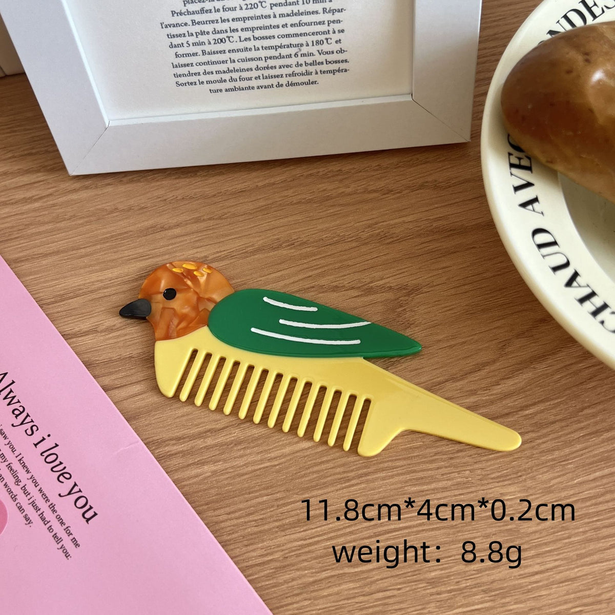 Tulip Flower Comb Premium Animal Vegetable Acetic Acid Makeup Fun Comb Portable Hair Comb