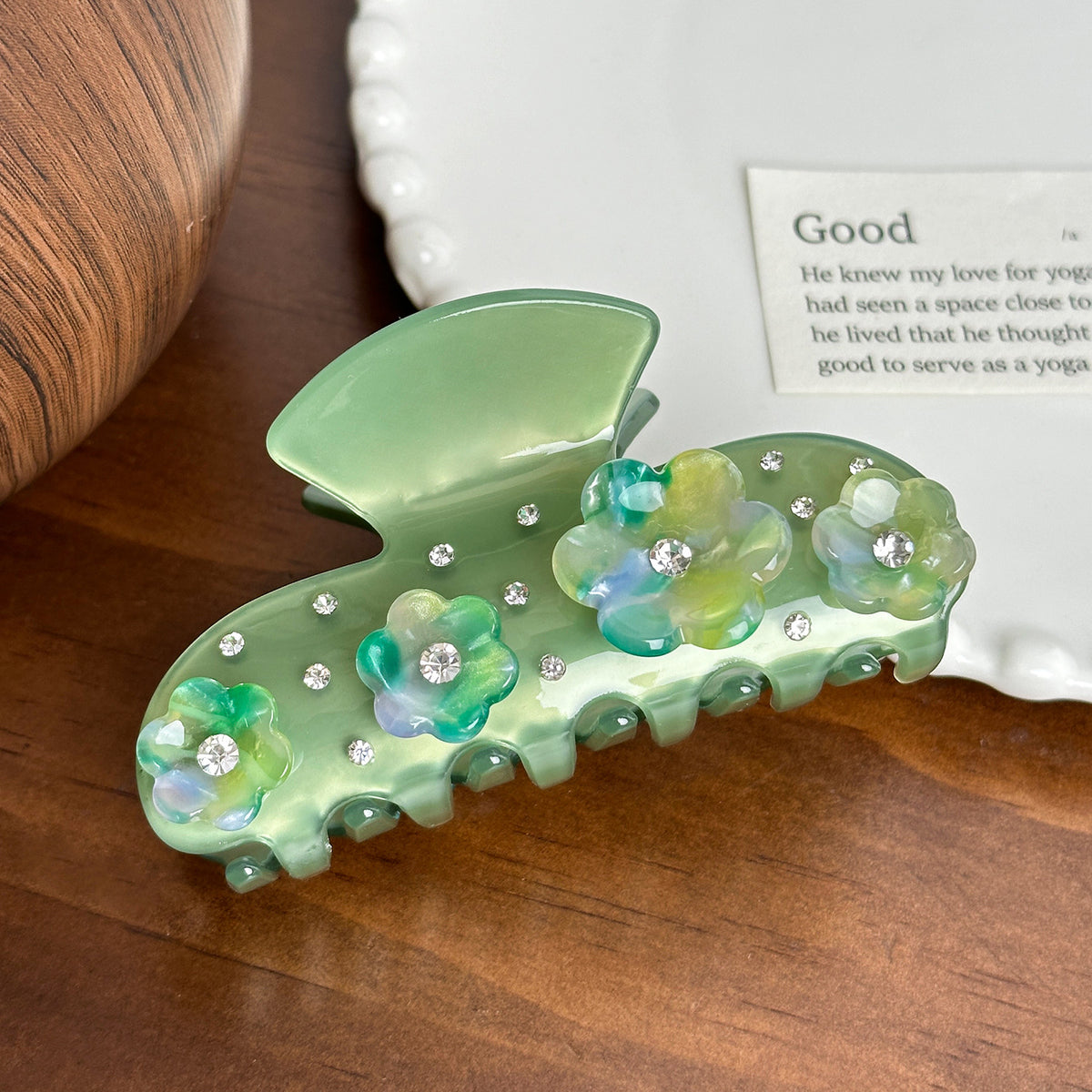 Diamond Flower  Hair Claw