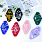creative acrylic keychain diamond nameplate logo acetic acid DIY accessories