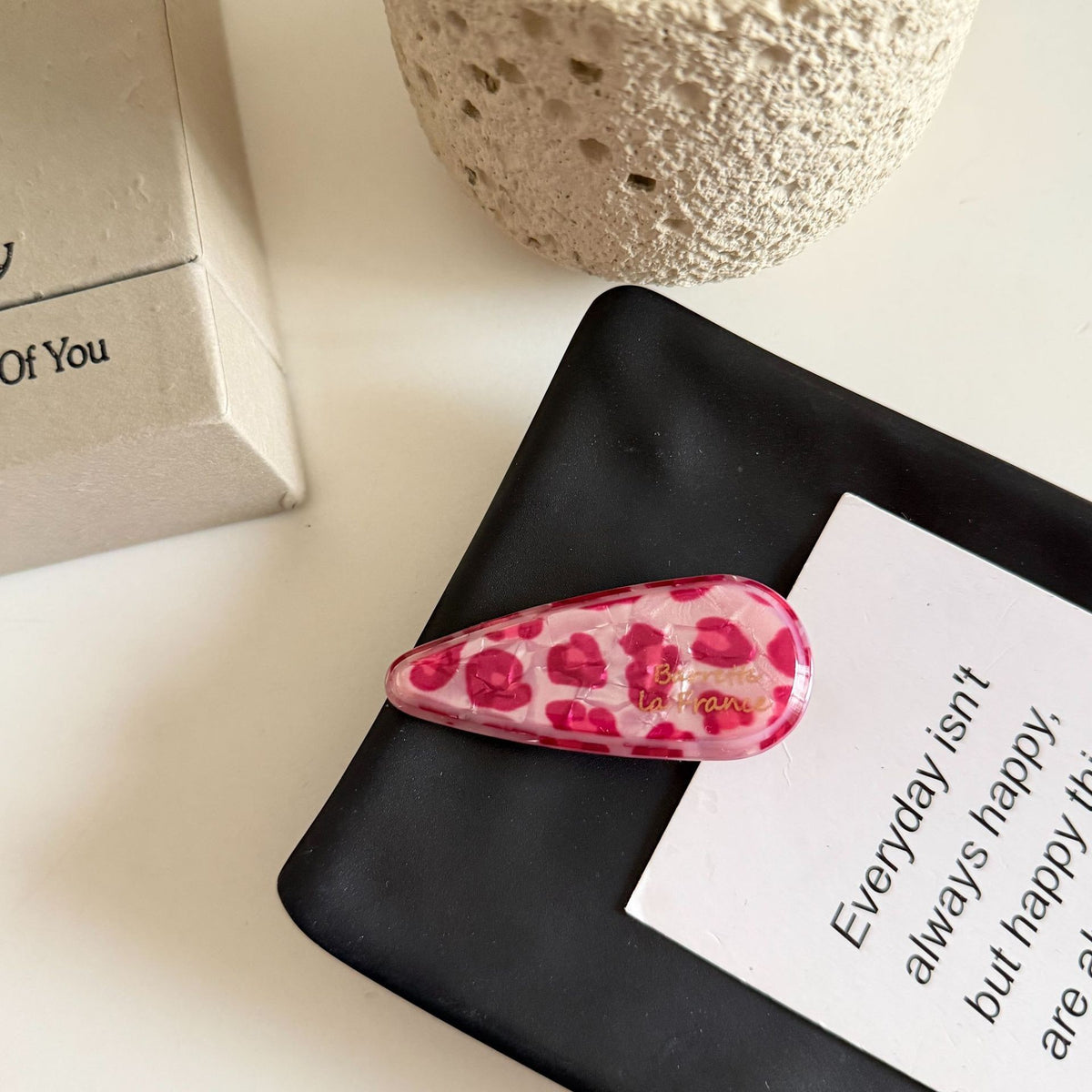 pink leopard hair claw