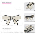 French niche acetate bow spring clip hairpin