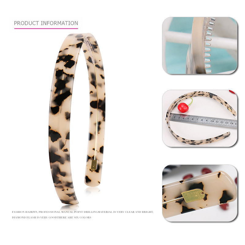 Alexander Simple 1.5cm wide acetic acid plate headband
